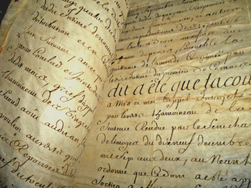 1736 antique parchment