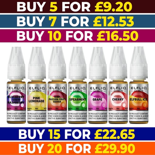 Elfliq nic salt liquids - elfliq, e-liquids