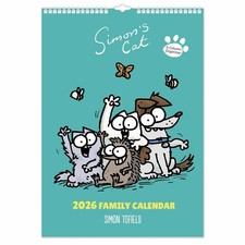 Simon's Cat A3 Family Planner 2026 - Humour - Month To View