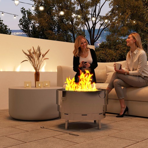 Outdoor round fire pit with - round,