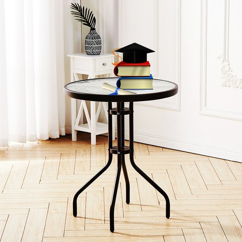 Tempered glass top patio table - tempered,