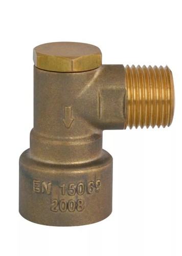 Gas bayonet brass elbow - gas, angled