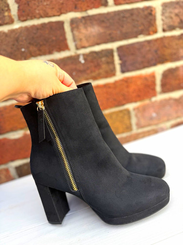 Black suede ankle - h&m,