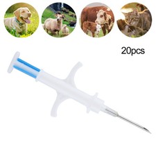 20pcs Animal Microchips Implanted RFID ID Electronic Tag With Syringe For Pet.