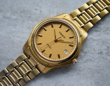 Tissot PR 50 Quartz Men's Watch Gold Bracelet Watch Rare Gold Dial Sapphire