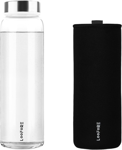 Glass water bottle - glass,