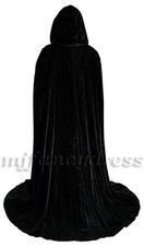 Adult velvet hooded cloak cape - cloak,
