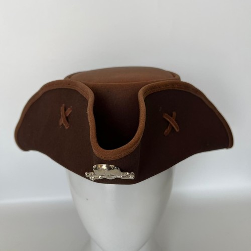 Brown leather pirate - pirate, tricorn