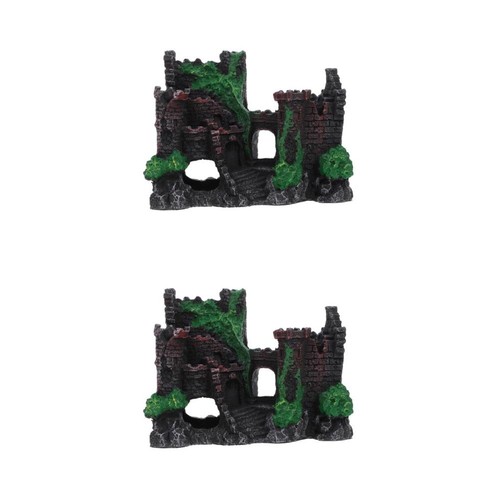 Aquarium resin castle - castle, 2pcs