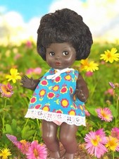 Black Doll With Sleepy Side Glancing Eyes 12"Palitoy 1960s Made In England VGC