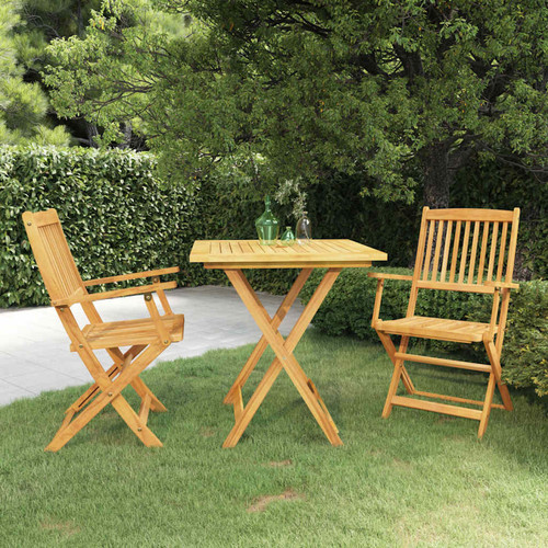 Garden bistro set brown acacia - set,