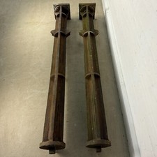 Pair of Large Victorian Cast Iron Columns 2.8 Metres Tall