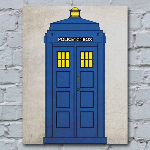 Police box canvas art - police,
