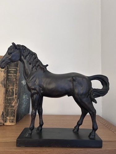 Large black faux bronze - large, horse