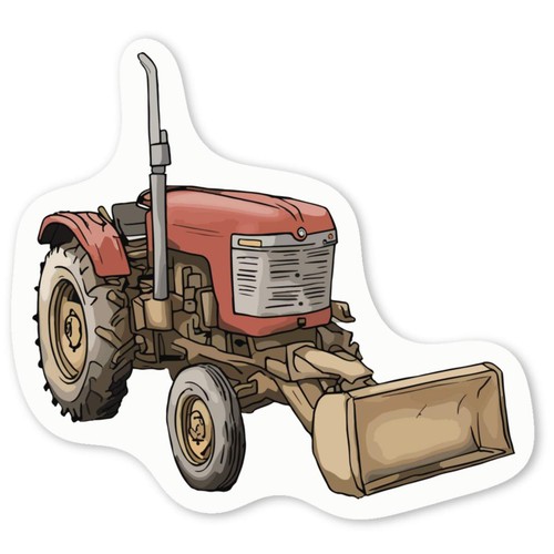 Tractor with digger - 'tractor,