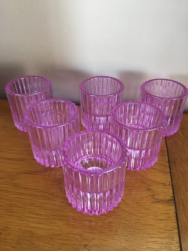 Small glass candle holders - small,