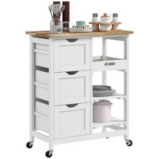 HOMCOM Rolling Kitchen Island