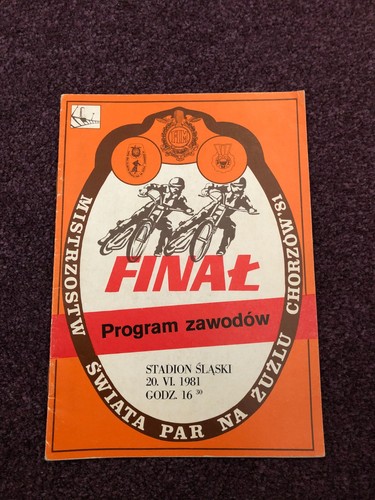 Speedway programme world pairs - speedway,
