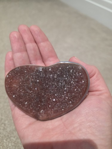 Druzy red amethyst - , heartin