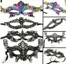LACE EYE MASK HALLOWEEN SEXY MASQUERADE BALL COSTUME BEDROOM FANCY DRESS WEAR