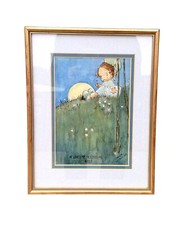 Vintage 1966 K Miller Original Watercolour Painting After Mabel Lucie Attwell 