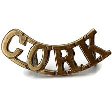 Original Cork RGA Irish Militia Royal Garrison Artillery Shoulder Title Badge