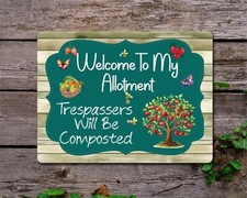 Allotment Metal Sign Gift -