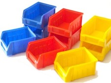 20 Plastic Parts Bins Box stacking tub  SIZE1 - Stackable or Hanging