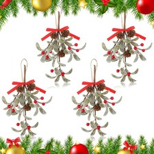 4PCS Christmas Mistletoe Decor
