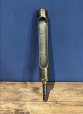 Antique/ Vintage Brass Steam Thermometer, Industrial / Steam Engine