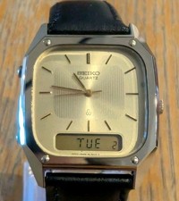 Stunning Seiko H449-5010 (1981) ana-digi dress watch with Tungsten case