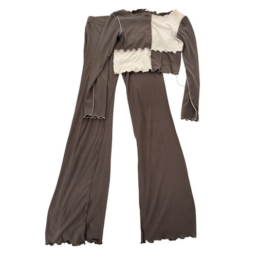 Brown ribbed patchwork piece - patchwork,