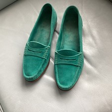 Vintage turquoise suede
