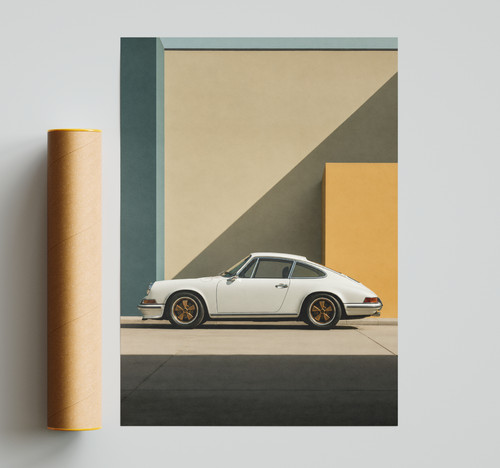 Classic car poster porsche - car, poster,