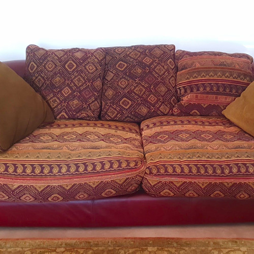 Tetrad brown geometric - brown, fabric
