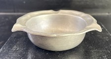 Unusual Vintage Solid Pewter Ashtray Trinket Bowl 5.25” Wide