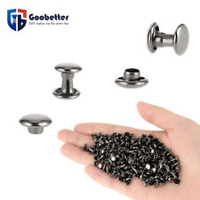 Metal Craft PU Leather Screws Belt Copper Studs Double Sided Flat Head Rivets