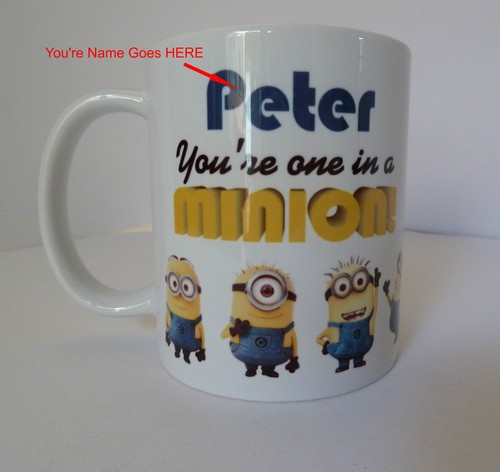 Personalised minion mug - personalised,