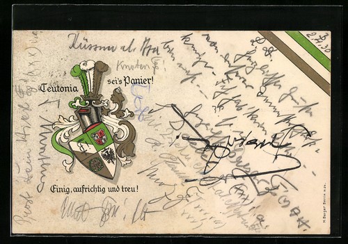 Postcard student coat arms - student,