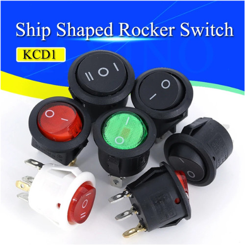 Led round rocker switch off - led,