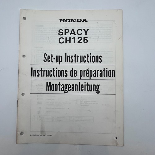 Honda spacy ch125 genuine - honda,