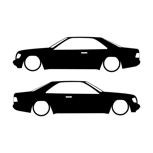 Set car decal stickers - of,