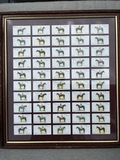 Framed Full Set of 50 John Player Cigarette Cards Derby & Grand National Winners