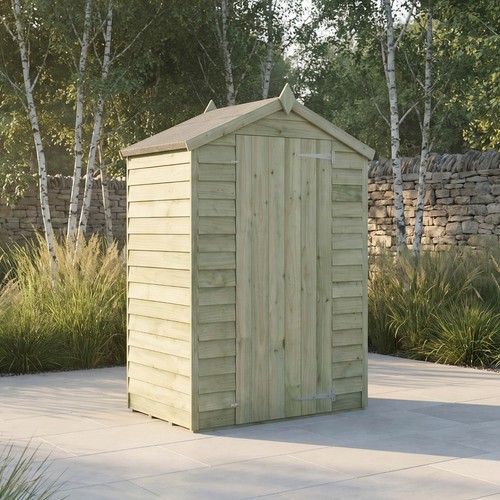 3x4 wooden overlap garden shed - overlap,