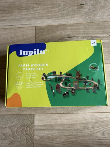 Lupilu wooden farm train set - lupilu,