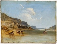 Joseph Ewbank - 1831 Oil, Cattle by the River