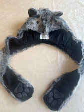 Spirit hoods grey wolf faux - hoods,