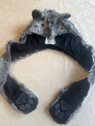 Spirit hoods grey wolf faux - spirit,