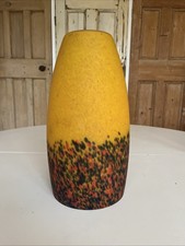 Vintage Yellow Art Glass Ceiling Pendant Lightshade Light Shade