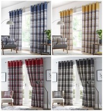 Lined curtains tartan - lined,